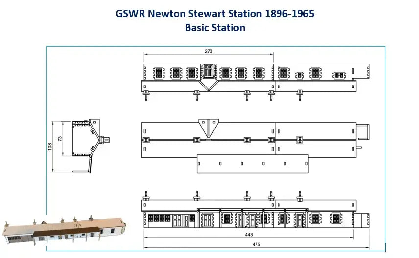 GSWR Newton Stewart Station - Fun Pop Up 3D Wooden Gift Card | Craft
