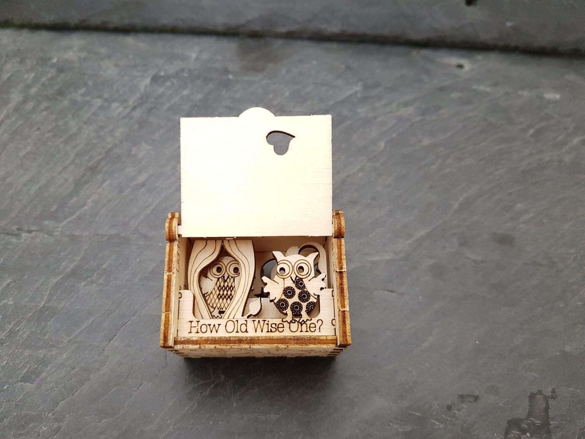 Owls Boxsilhouette Card Pop Up Design 3D Wooden Interactive Gift Card DIY Craft Model Builds