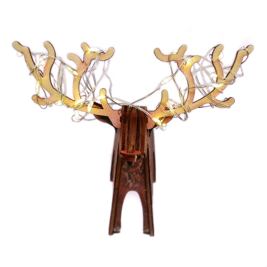Christmas Rudolph Reindeer - Fun Pop Up 3D Wooden Gift Card | Christmas Decoration Craft
