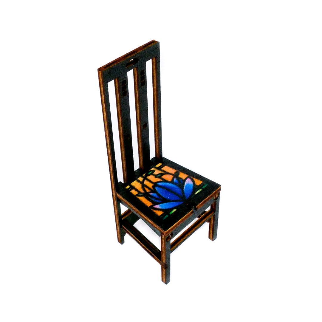 Charles Rennie Mackintosh Ingram Chair Card Pop Up Design 3D Wooden Interactive Gift Card DIY Craft Model Builds