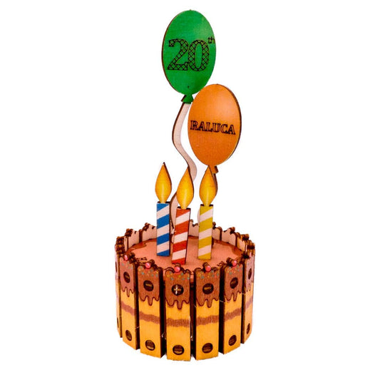 Birthday Cake - 3D Wooden Popup Giftcard