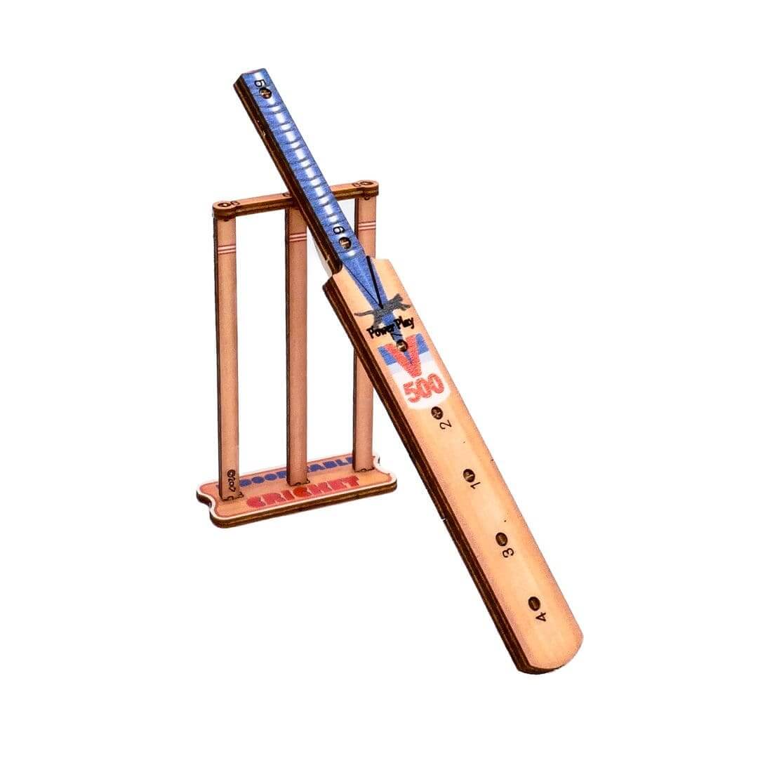 Ram Batte De Cricket Crazy - Manche Ergonomique En Plastique Robuste | Noir/Rouge/Jaune Fluorescent
