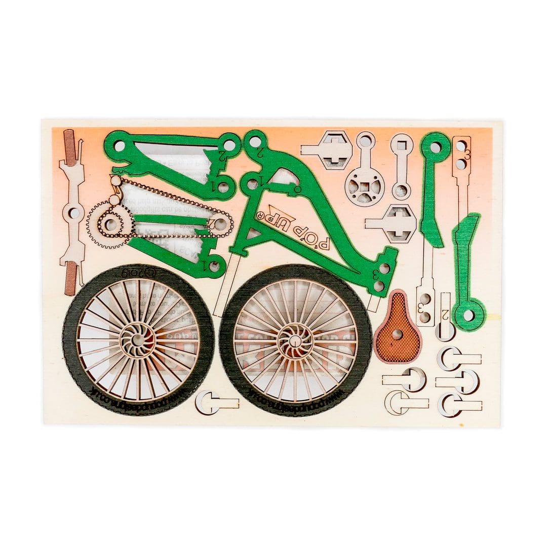 Mountain Bike | 3D Pop Up Gift Card | Kids 3D Model Craft Kit