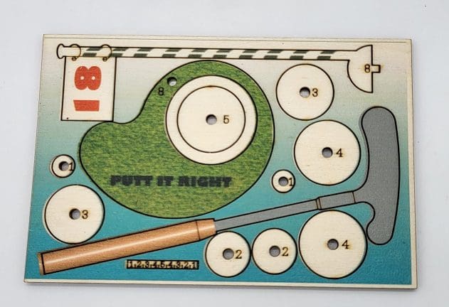 Golf, pitch and Putt - Fun Pop Up 3D Wooden Gift Card | Craft