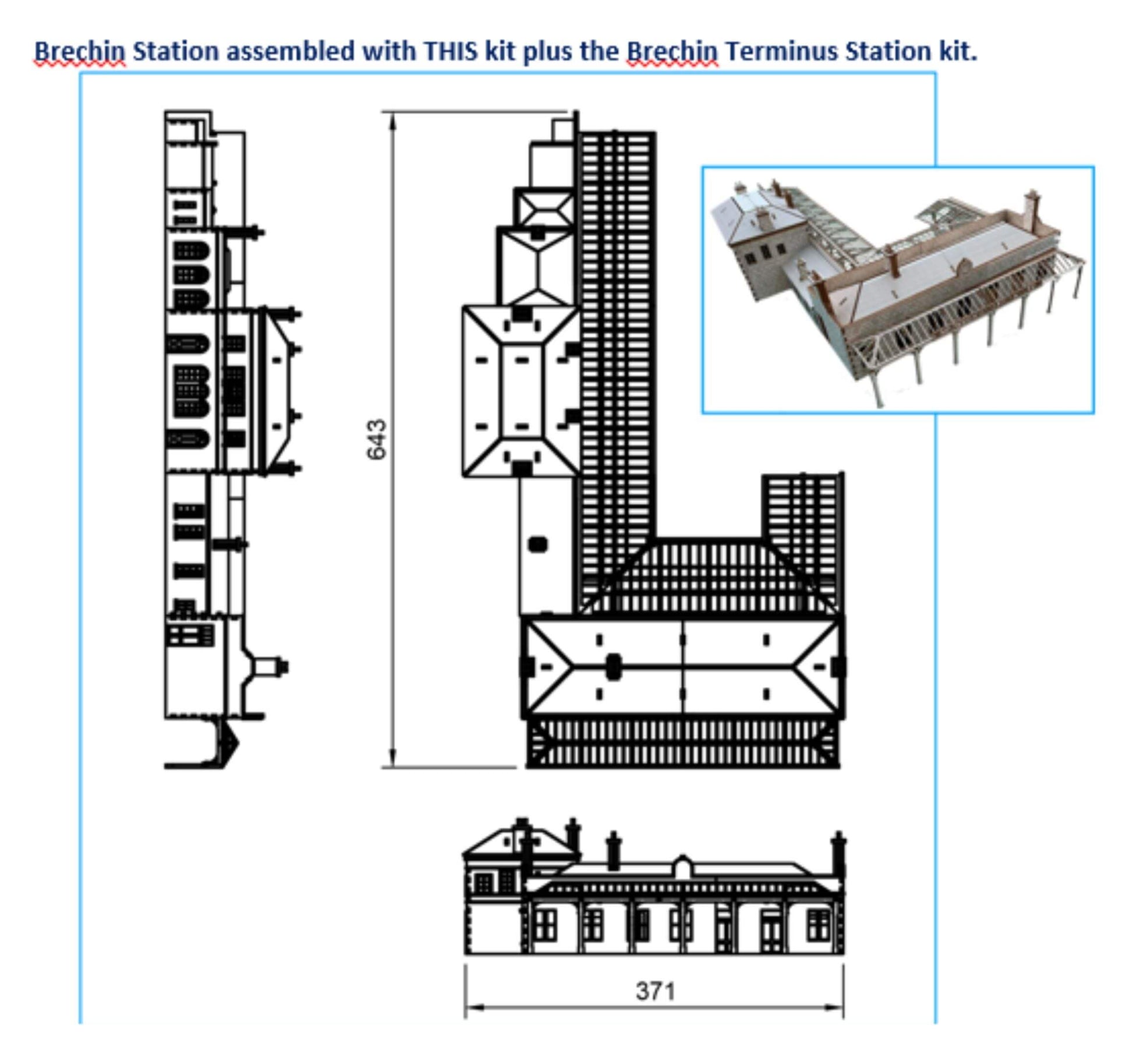 Brechin "Through" Station Pop Up Design 3D Wooden Interactive Gift Card DIY Craft Model Builds