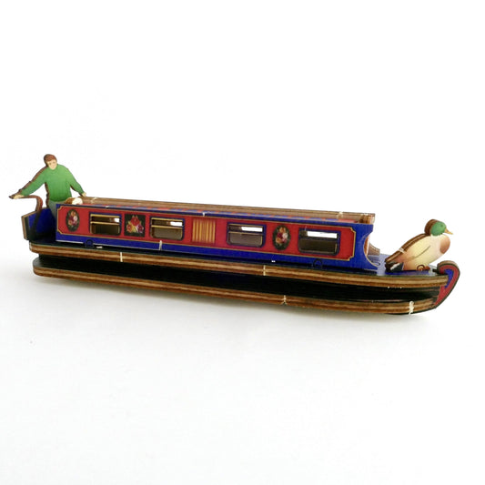 Canal Narrow Boat Pop Up Design 3D DIY Wooden Craft Model Builds