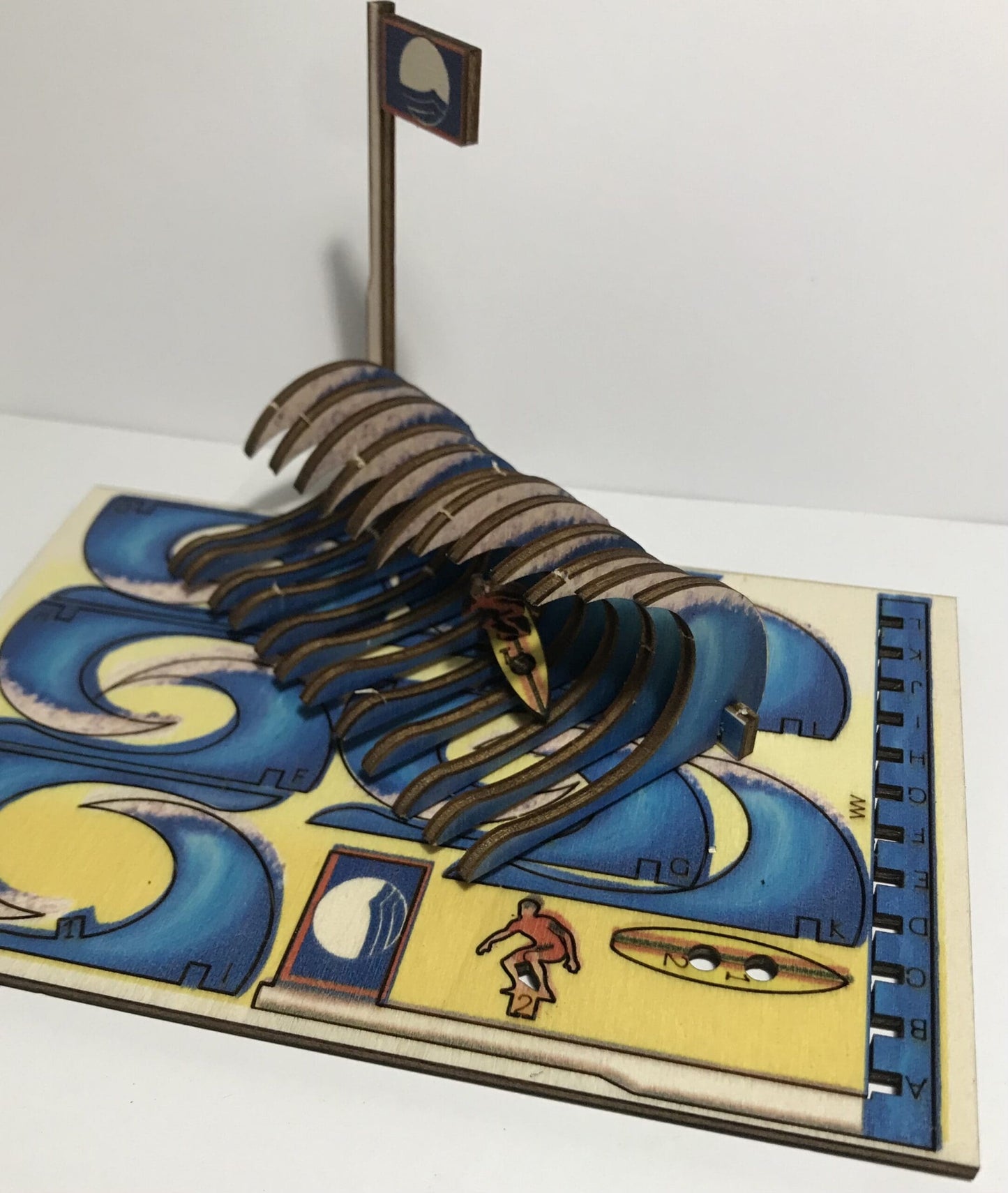 Surfing | 3D Pop Up Gift Card | 3D Model Craft Kit