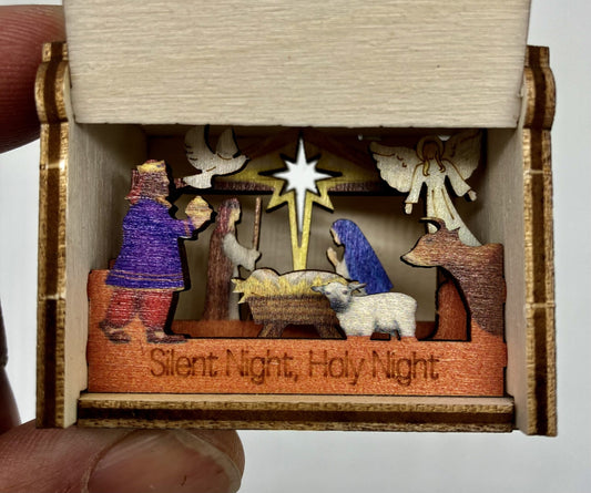 Christmas Nativity - Fun Pop Up 3D Wooden Gift Card | Christmas Decoration Craft