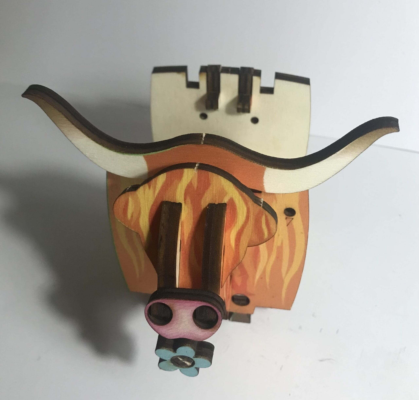 Mechanical Highland Coo (Cow) kit - Fun Pop Up 3D Wooden Gift Card | Craft