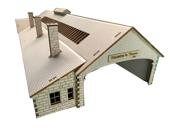 Thurso Railway Station - Model Railway Kit Pop Up Design 3D DIY Wooden Craft Model Builds