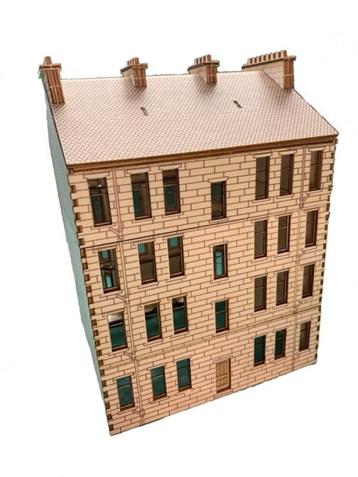 Glasgow Tenement Building Pop Up Design 3D Wooden Interactive Gift Card DIY Craft Model Builds