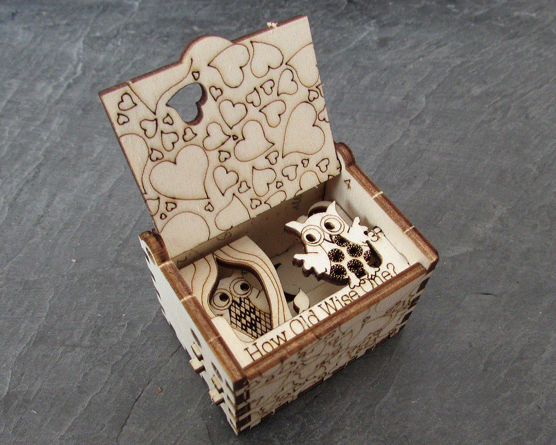 Owls Boxsilhouette Card Pop Up Design 3D Wooden Interactive Gift Card DIY Craft Model Builds