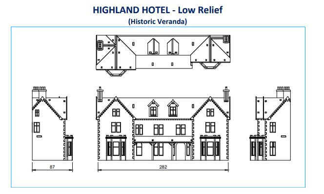 Highland Hotel - 3D Pop Up Designs model kit
