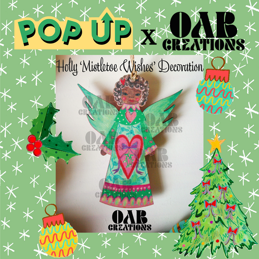 Holly ‘Mistletoe Magic’ Decoration – Pop Up Designs X OAB Creations