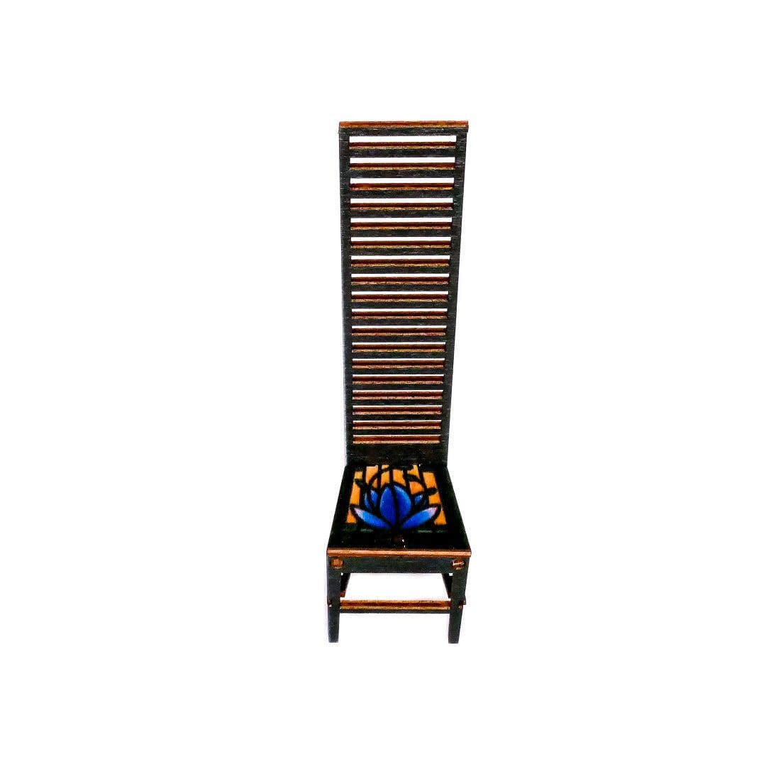 Charles Rennie Mackintosh Ladderback Chair - Fun Pop Up 3D Wooden Gift Card | Craft