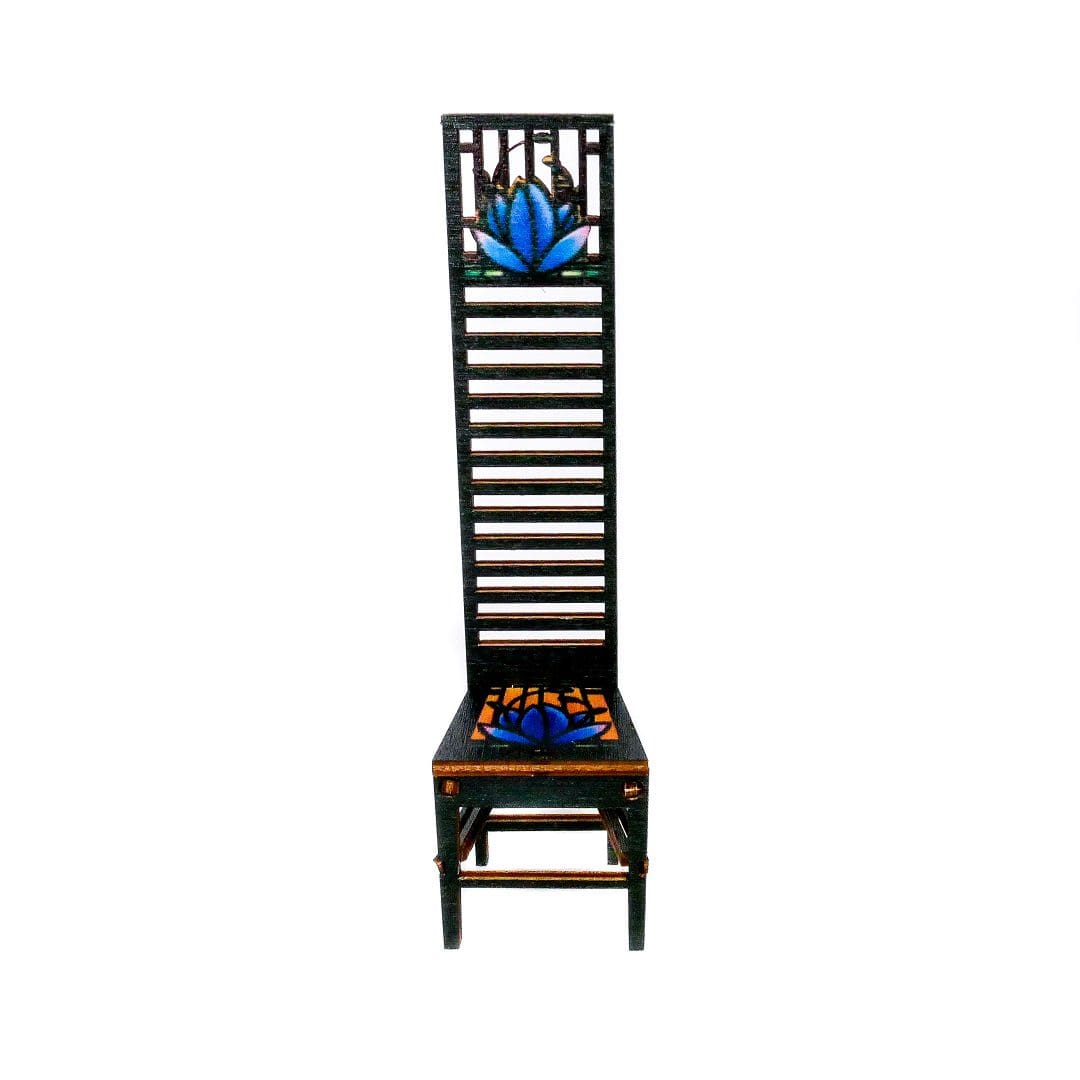 Charles Rennie Mackintosh Ladderback Chair - Fun Pop Up 3D Wooden Gift Card | Craft