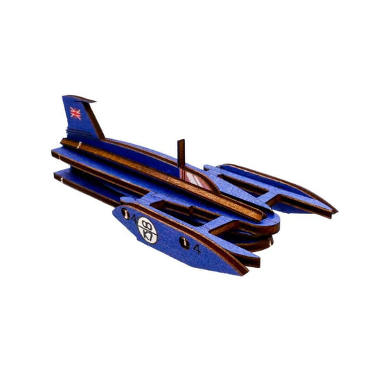 Bluebird K7 Boat - Fun Pop Up 3D Wooden Gift Card | Craft