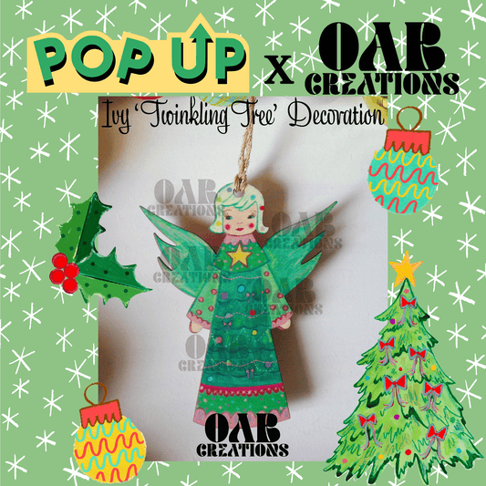 Ivy ‘Twinkling Tree’ Decoration – Pop Up Designs X OAB Creations