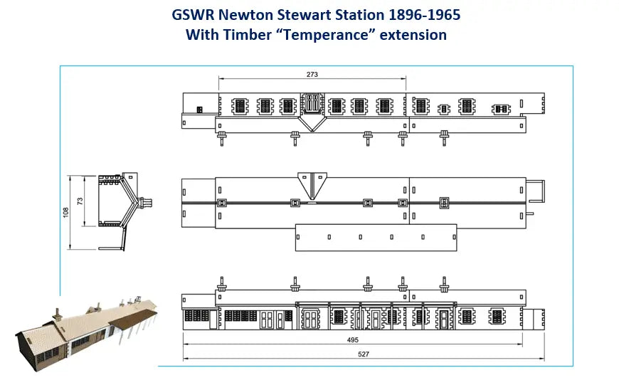 GSWR Newton Stewart Station - Fun Pop Up 3D Wooden Gift Card | Craft