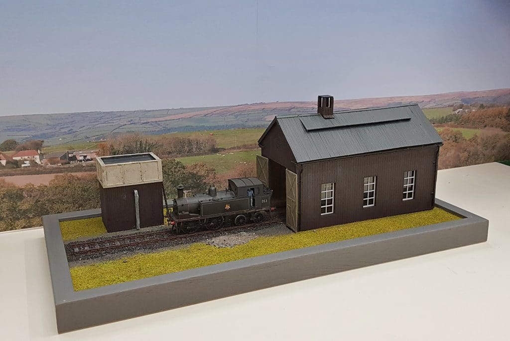 Dornoch Engine Shed Pop Up Design 3D Wooden Interactive Gift Card DIY Craft Model Builds