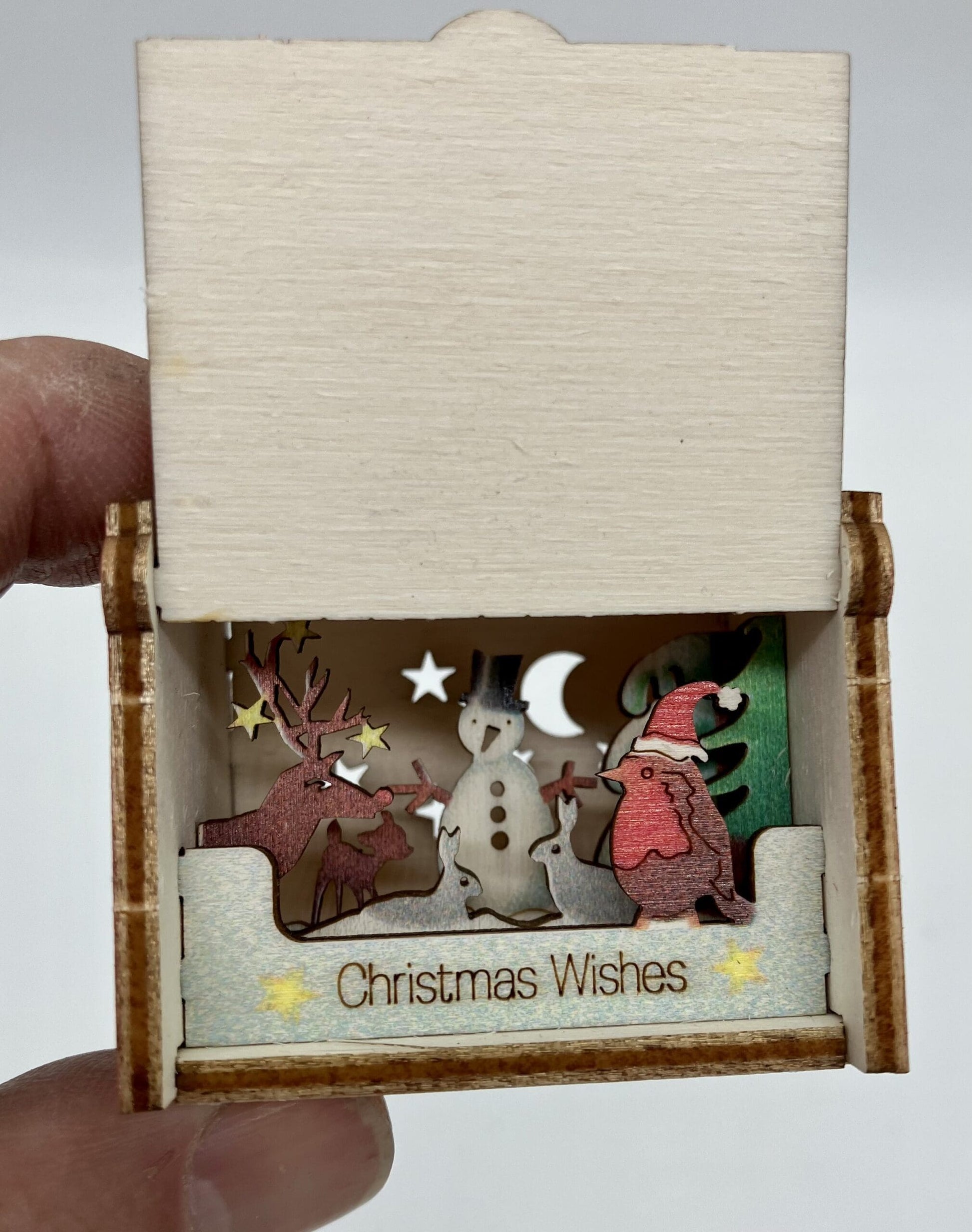 Christmas Wishes - Fun Pop Up 3D Wooden Gift Card | Christmas Decoration Craft