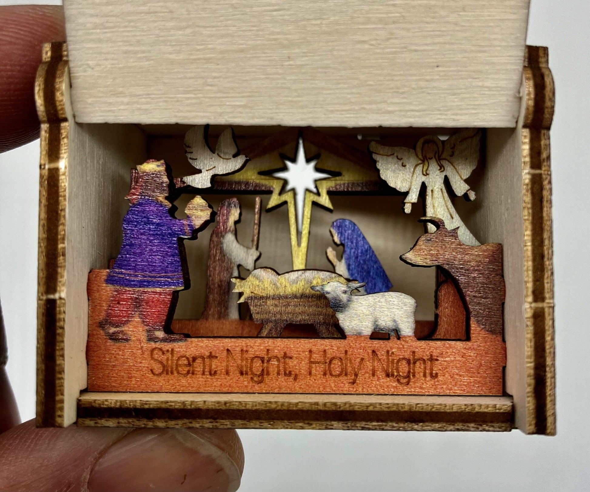 Christmas Nativity - Fun Pop Up 3D Wooden Gift Card | Christmas Decoration Craft