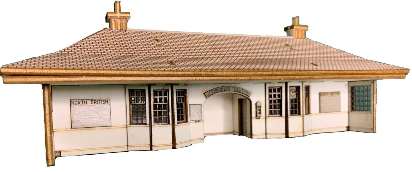 Glenfinnan Station Pop Up Design 3D Wooden Interactive Gift Card DIY Craft Model Builds