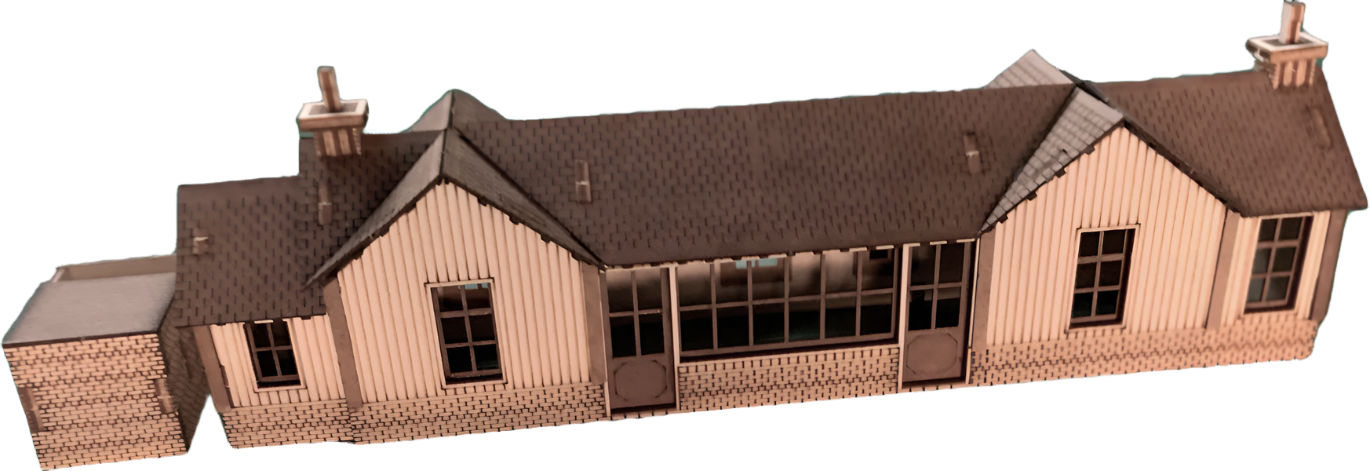 Fairlie Railway Station Pop Up Design 3D Wooden Interactive Gift Card DIY Craft Model Builds