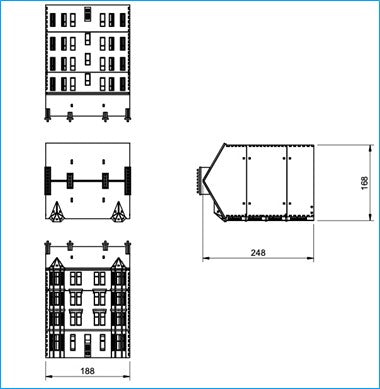 Glasgow Tenement Building Pop Up Design 3D Wooden Interactive Gift Card DIY Craft Model Builds