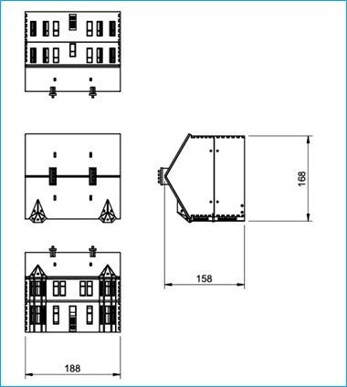 Glasgow Tenement Building Pop Up Design 3D Wooden Interactive Gift Card DIY Craft Model Builds