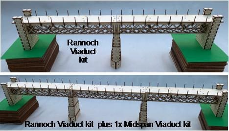 Viaduct Kit: Rannoch OO gauge only Pop Up Design 3D Wooden Interactive Gift Card DIY Craft Model Builds