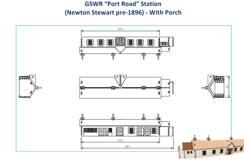 GSWR “Port Road” Station - Fun Pop Up 3D Wooden Gift Card | Craft