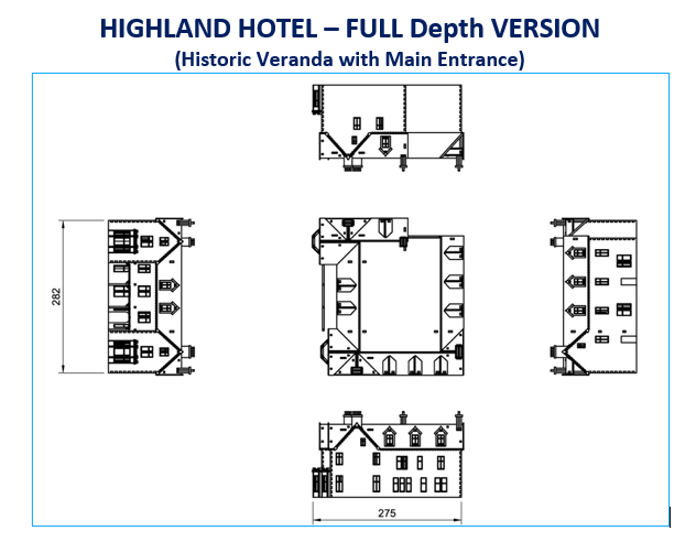 Highland Hotel - 3D Pop Up Designs model kit