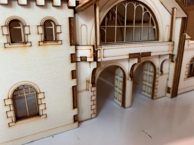 Fort William Station Pop Up Design 3D Wooden Interactive Gift Card DIY Craft Model Builds