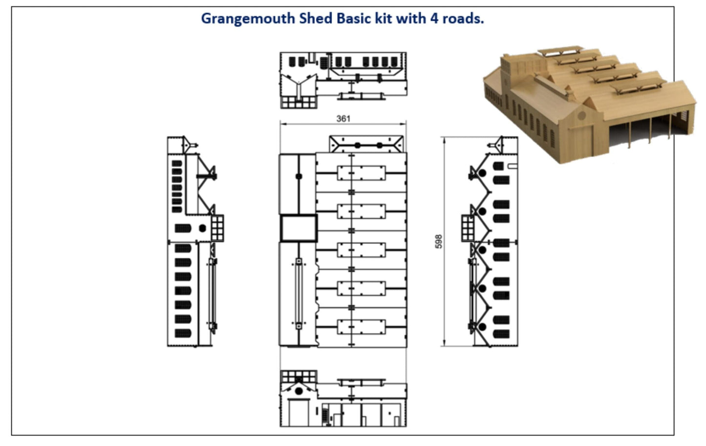 Grangemouth Depot Pop Up Design 3D Wooden Interactive Gift Card DIY Craft Model Builds