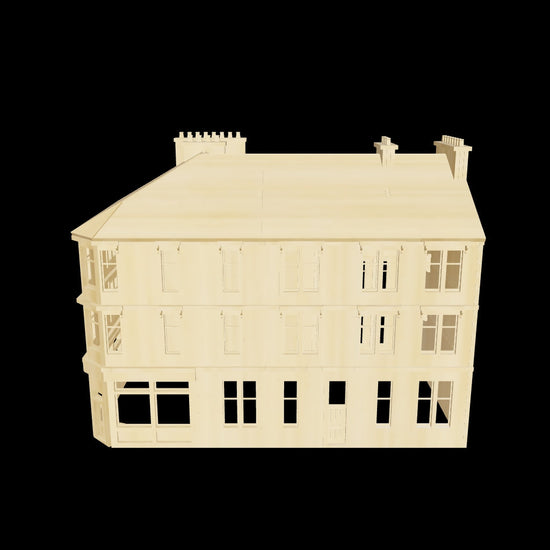 Lanarkshire Tenement Corner building render