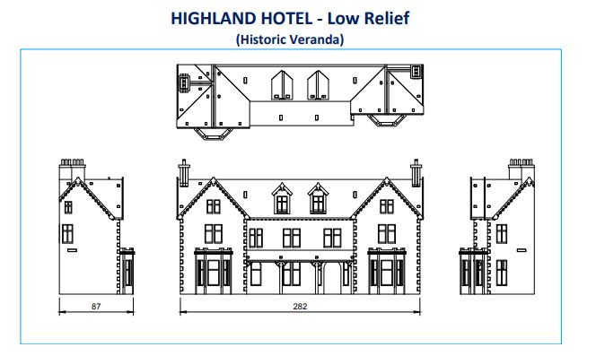 Highland Hotel - 3D Pop Up Designs model kit