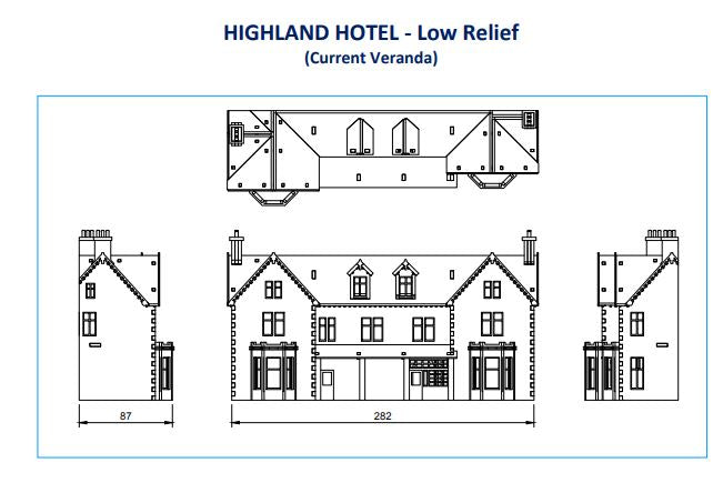 Highland Hotel - 3D Pop Up Designs model kit